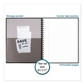 Mothers Day Sale! Save an Extra 10% off your order | Cambridge Limited 06100 11 in. x 8.5 in. 1-Subject Wide/Legal Rule Hardbound Notebook with Pocket - Black Cover (96 Sheets) image number 5
