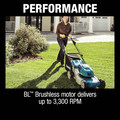 Makita XML03CM1 18V X2 (36V) Brushless Lithium-Ion 18 in. Cordless Lawn Mower Kit with 4 Batteries (4 Ah) image number 4