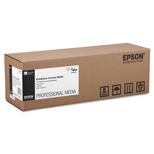 Art & Craft Paper | Epson S045256 17 in. x 40 ft. 23 mil Exhibition Canvas - Matte White (1-Roll) image number 0