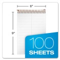 Office Jansan | Ampad 20-806R Gold Fibre 6 in. x 9 in. Spiral Steno Book - Gregg, Green/Gold Cover/White Pad (100 Sheets/Pad) image number 1