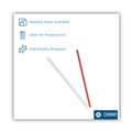 Cutlery | Dixie GW104 Polypropylene 10-1/4 in. Wrapped Giant Straws - Red (1200/Carton) image number 1