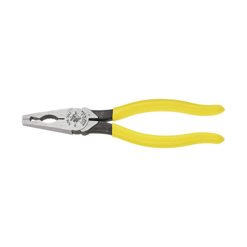 Klein Tools D333-8 Conduit Locknut and Reaming Pliers - Yellow Handle image number 0
