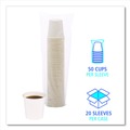Cups and Lids | Boardwalk BWKWHT4HCUP 4 oz Paper Hot Cups - White (50/Sleeve, 20 Sleeves/Carton) image number 3
