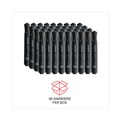 Office Jansan | Universal UNV07050 Broad Chisel Tip Permanent Marker - Black (36/Pack) image number 2