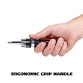 Screwdrivers | Great Neck 950DE 7 in. Long Phillips/Slotted/Star Bits Ratcheting Screw/Nut Driver Set - Black/Red image number 4