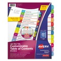 Office Jansan | Avery 11847 11 in. x 8.5 in. 12-Tab Jan. to Dec. Customizable TOC Ready Index Multicolor Tab Dividers - White (1 Set) image number 0