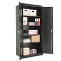 Office Filing Cabinets & Shelves | Alera CM7824BK 36 in. x 78 in. x 24 in. Assembled High Storage Cabinet with Adjustable Shelves - Black image number 1