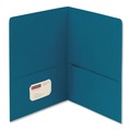 Office Jansan | Smead 87867 100 Sheet Capacity 11 in. x 8.5 in. Two-Pocket Folder Textured Paper - Teal (25/Box) image number 0