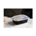 Labor Day Sale! Save $30 off $199! | Pactiv Corp. NC818B Newspring VERSAtainer 4.5 x 5.5 x 1.75 12 oz Plastic Microwavable Containers - Black/Clear (150/Carton) image number 5