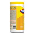 Disinfectants | Clorox 15948 7 in. x 8 in. 1-Ply Disinfecting Wipes - Lemon Fresh, White (75/Canister, 6/Carton) image number 3