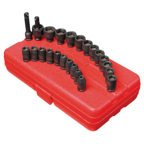 Sockets | Sunex 1818 23-Piece 1/4 in. Drive SAE/Metric Master Magnetic Impact Socket Set image number 0