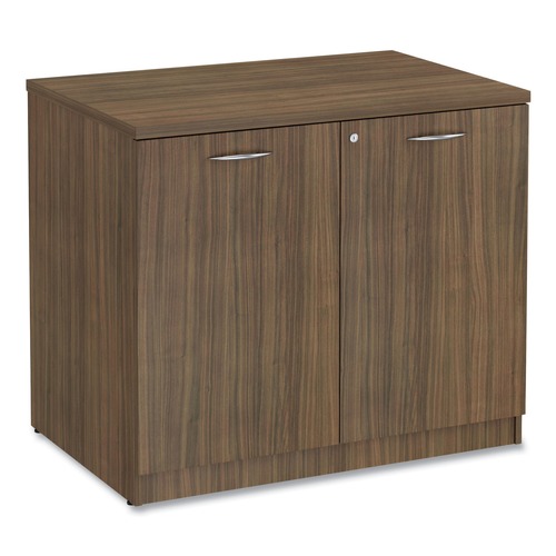  | Alera VA613622WA Valencia Series 34-1/8 in. x 22-7/8 in. x 29-1/2 in. Storage Cabinet - Modern Walnut image number 0