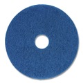 Office Jansan | Boardwalk BWK4014BLU 14 in. Diameter Scrubbing Floor Pads - Blue (5/Carton) image number 1