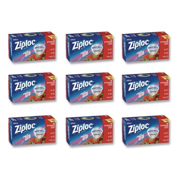 Ziploc 5.88 in. x 1.88 in. x 7.88 in. Quart Slider Storage Bags - Clear (9/Carton)
