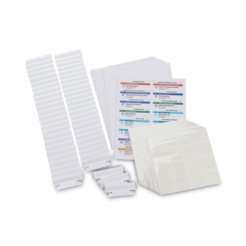 Office Jansan | Smead 64910 Viewables 3.5 in. Wide 1/3-Cut Complete Bulk Pack Refill Hanging Folder Tabs and Labels - Assorted Colors (1/Box) image number 0