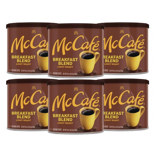 Coffee | McCafe 5000358235 30 oz Ground Coffee - Breakfast Blend (6/Carton) image number 0