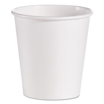 SOLO 510W 1-Sided Poly 10 oz. Paper Hot Cups - White (1000/Carton)