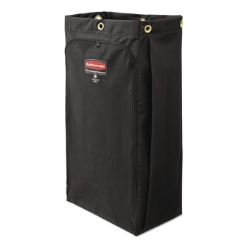 Rubbermaid Commercial 10.5 in. x 16.8 in. x 33 in. 30 Gallon Fabric Cleaning Cart Bag for Rubbermaid Commercial Housekeeping and Janitorial Carts - Black (4/Carton)