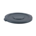 Cleaning & Janitorial Supplies | Boardwalk 1868182 Plastic Round Flat-Top Lid for 32 gal. Waste Receptacles - Gray image number 0