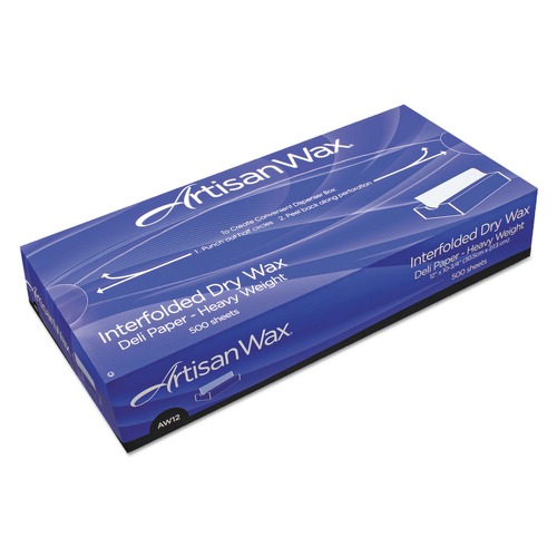Bagcraft P012010 ArtisanWax 10 in. x 10.75 in. Interfolded Dry Wax Deli Paper - White (12 Boxes/Carton, 500 Sheets/Box) image number 0