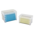 Office Jansan | Advantus 40305 Holds (500) 4 in. x 6 in. Cards 7.25 in. x 5 in. x 4.75 in. Plastic Super Stacker Storage Boxes - Clear image number 3