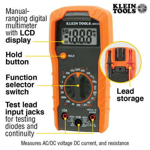 Klein Tools 69149P Digital Multimeter, Noncontact Voltage Tester and