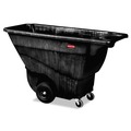Trash Cans | Rubbermaid Commercial FG9T1400BLA 850 lbs. Capacity Rectangular Structural Foam Tilt Truck - Black image number 0