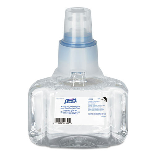 Hand Sanitizers | PURELL 1304-03 700 mL Fragrance-Free, Green Certified Advanced Refreshing Foam Hand Sanitizer for LTX-7 - Clear (3/Carton) image number 0