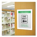  | Deflecto 68886W Self Adhesive Sign Holders with 11 in. x 17 in. Insert - Clear with White Border (2/Pack) image number 4