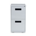 | Alera ALEPAFFLG 14.96 in. x 19.29 in. x 27.75 in. 2 Legal/Letter Size Left/Right Pedestal File Drawers - Light Gray image number 1