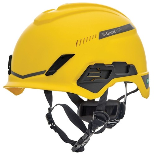 Hard Hats | MSA 10194787 V-Gard H1 Fas-Trac III Pivot Tri-Vent H1 Safety Helmet - Standard, Yellow image number 0