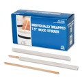 Office Jansan | AmerCareRoyal R825W 7.5 in. Wrapped Wood Coffee Stirrers (5000/Carton) image number 0