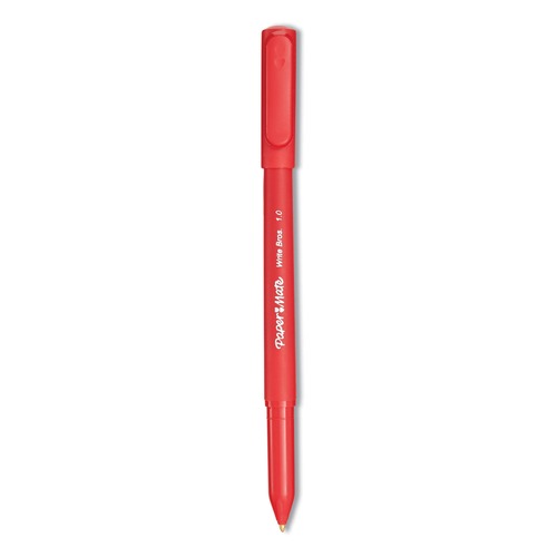 Pens | Paper Mate 3321131C 1 mm Write Bros. Medium Ballpoint Stick Pen - Red Ink/Red Barrel (1-Dozen) image number 0