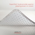 Office Jansan | Deflecto CM17233 45 in. x 53 in. Wide Lipped ExecuMat All Day Use Chair Mat for High Pile Carpet - Clear image number 7