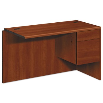 HON 10700 Series 48 in. x 24 in. x 29.5 in. 3/4 Right Pedestal "L" Workstation Return - Cognac