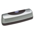 Office Jansan | Swingline A7074515 Electric/Battery 15-Sheet Three 9/32 in. Hole Portable Desktop Punch - Silver/Black image number 1