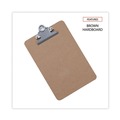 Office & Office Supplies | Universal UNV05610 0.75 in. Clip Capacity Hardboard Clipboard, Holds 5 x 8 Sheets - Brown image number 4