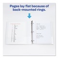 Mothers Day Sale! Save an Extra 10% off your order | Avery 17575 11 in. x 8.5 in. 1 in. Capacity 3-Rings Durable View Binder with DuraHinge and Slant Rings - White (4/Pack) image number 9