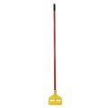 Mops | Rubbermaid Commercial FGH14600RD00 60 in. Invader Fiberglass Side-Gate Wet-Mop Handle - Red/Yellow image number 0