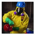 Safety Equipment | Ansell KCC 00683 A70 Chemical Spray Protection Coveralls - Large/Yellow (12/Carton) image number 3