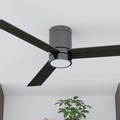 Ceiling Fans | Prominence Home 51465-45 52 in. Remote Control Espy Flush Mount Indoor LED Ceiling Fan with Light - Gun Metal image number 2