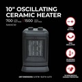 Portable Heaters | Vision Air 1VAHC10 1500/750 Watts 10 in. Oscillating Ceramic Heater image number 4
