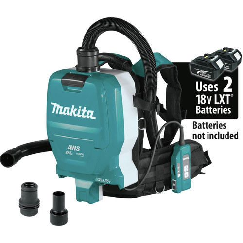 Dust Collectors | Makita XCV10ZX 18V X2 LXT Lithium-Ion (36V) Brushless 1/2 Gallon HEPA Filter AWS Capable Backpack Dry Dust Extractor (Tool Only) image number 0
