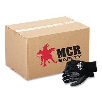 MCR Safety Economy PU Coated Work Gloves - X-Large, Black (1-Dozen)