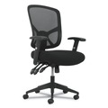  | Basyx HVST121 16 in. - 19 in. Seat Height 1-Twenty-One High-Back Task Chair Supports Up to 250 lbs. - Black image number 0