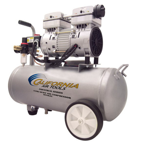 Portable Air Compressors | California Air Tools 6010LFC 1 HP 6 Gallon Ultra Quiet and Oil-Free Steel Tank Wheelbarrow Air Compressor image number 0