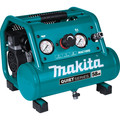 Nail Gun Compressor Combo Kits | Makita MAC100QK1 Quiet Series .5 HP 1 Gallon Oil-Free Hand Carry Air Compressor/ 18 GA Brad Nailer Combo Kit image number 1