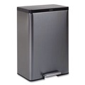 Trash Cans | Rubbermaid 2112520 Elite Step-On Trash Can 12 gal Metal Charcoal Stainless Steel/Black image number 0