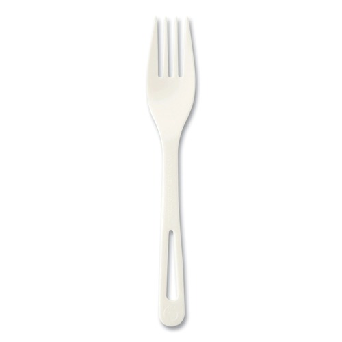Cutlery | World Centric FO-PS-6DP Cutlery Dispenser Plastic Fork Refills - White (10/Carton) image number 0