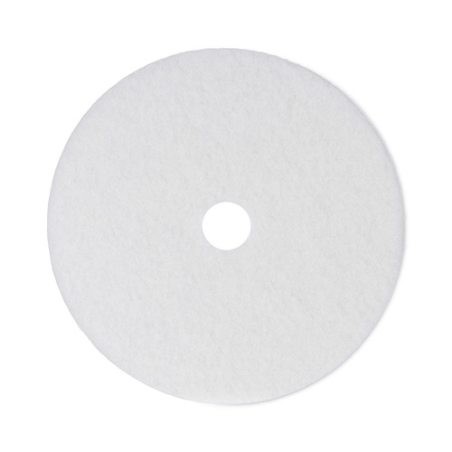 Cleaning & Janitorial Accessories | Boardwalk BWK4024WHI 24 in. Polishing Floor Pads - White (5/Carton) image number 0